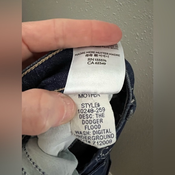 New Mother Superior The Dodger Flood Mid-Rise Stretch Wide-Leg Jeans Size 29 - Picture 8 of 8